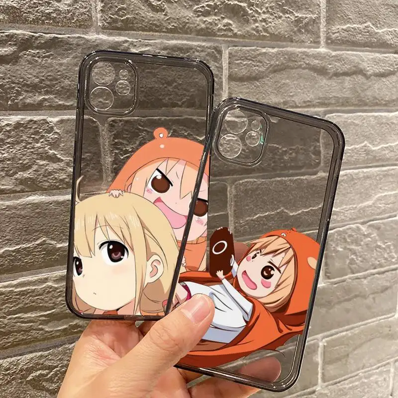 

cute Umaru chan Anime Doma Umaru Phone Case For iPhone 7 8 11 12 X XS XR MINI Pro Max Plus Retro Black Grey clear transparent