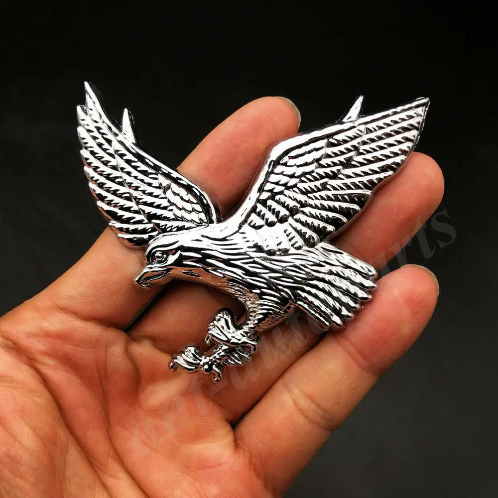 2pcs 3D Chrome Metal Eagle Hawk Logo Car Trunk Rear Emblem Badge Decal Sticker | Автомобили и мотоциклы