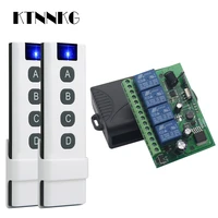 ktnnkg acdc 12v 24v 10a wireless remote switch 4ch relay module receiver with 433mhz 1527 wall mounted remote control 433mhz