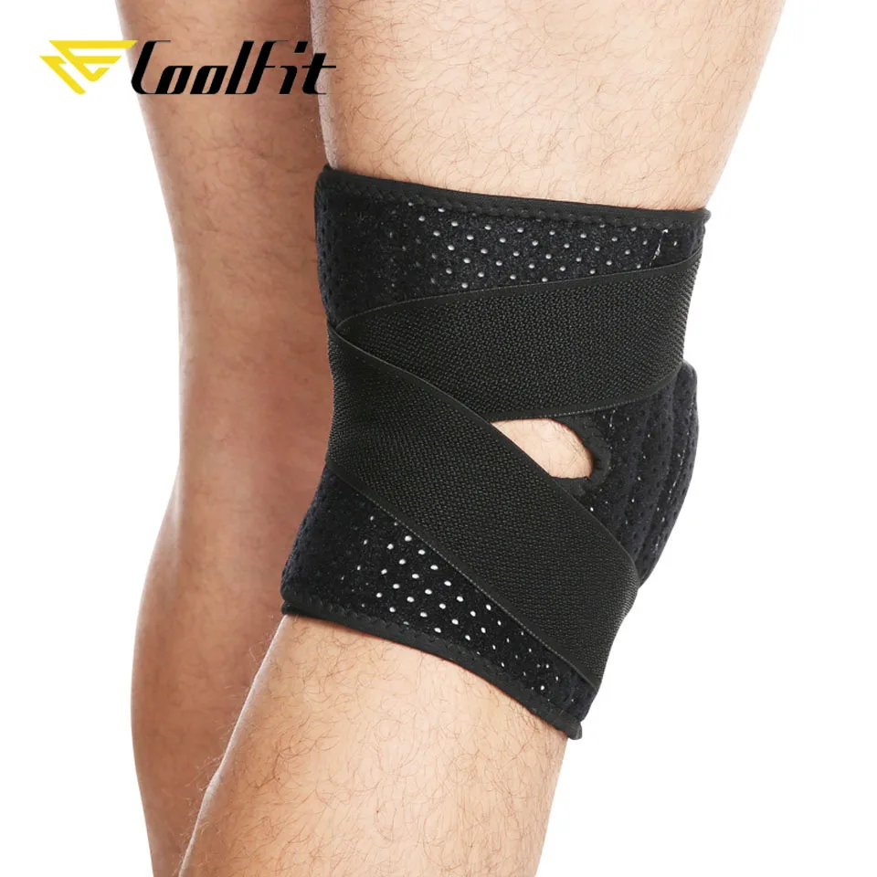 CoolFit 1PCS Adjustable Kneepad Elastic Knee Patella Brace Pressurize Support Pad Protective Gear Sports Safety Basketball | Спорт и