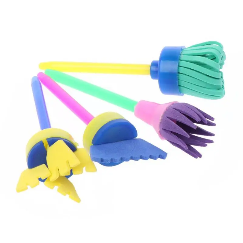 

Paint Sponges for Kids, Early Learning Kids Art Craft 26 Pieces Sponge Painting Brushes Kids Painting Kits Early DIY Learning In