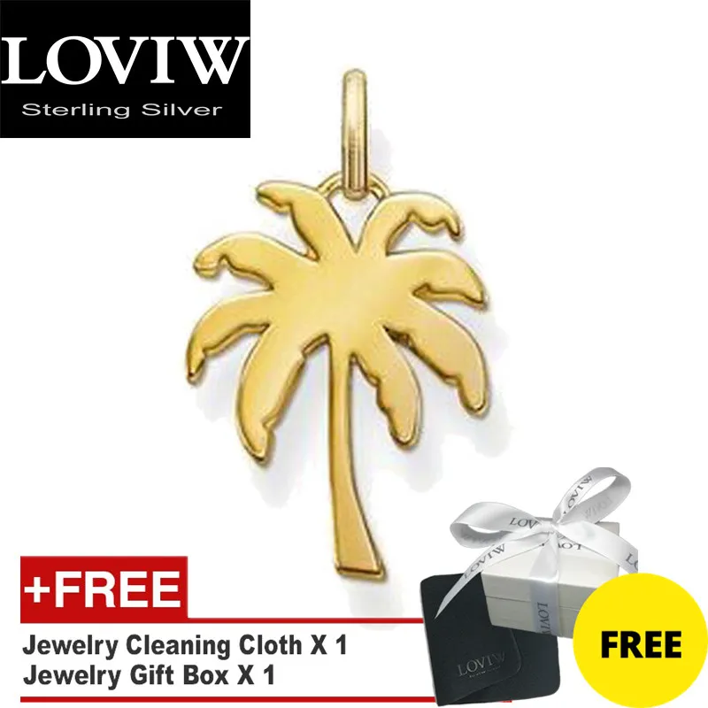 Кулон в виде кокосового дерева золотого цвета новые модные ювелирные изделия