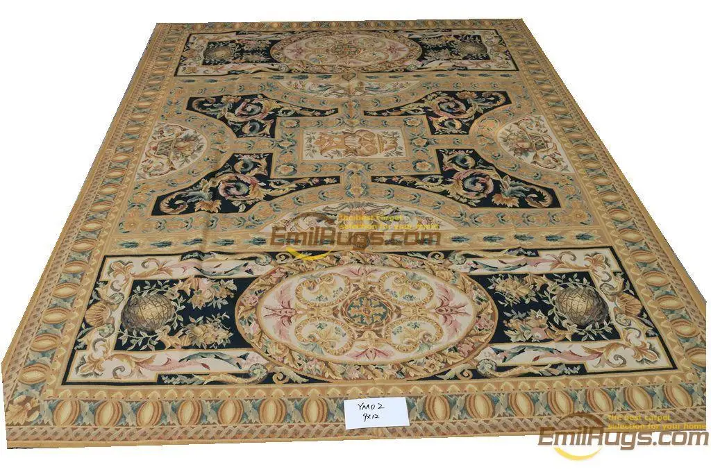 

french aubusson rugs en 274CMX366CM 9 'X 12' YM02gc156aubyg6