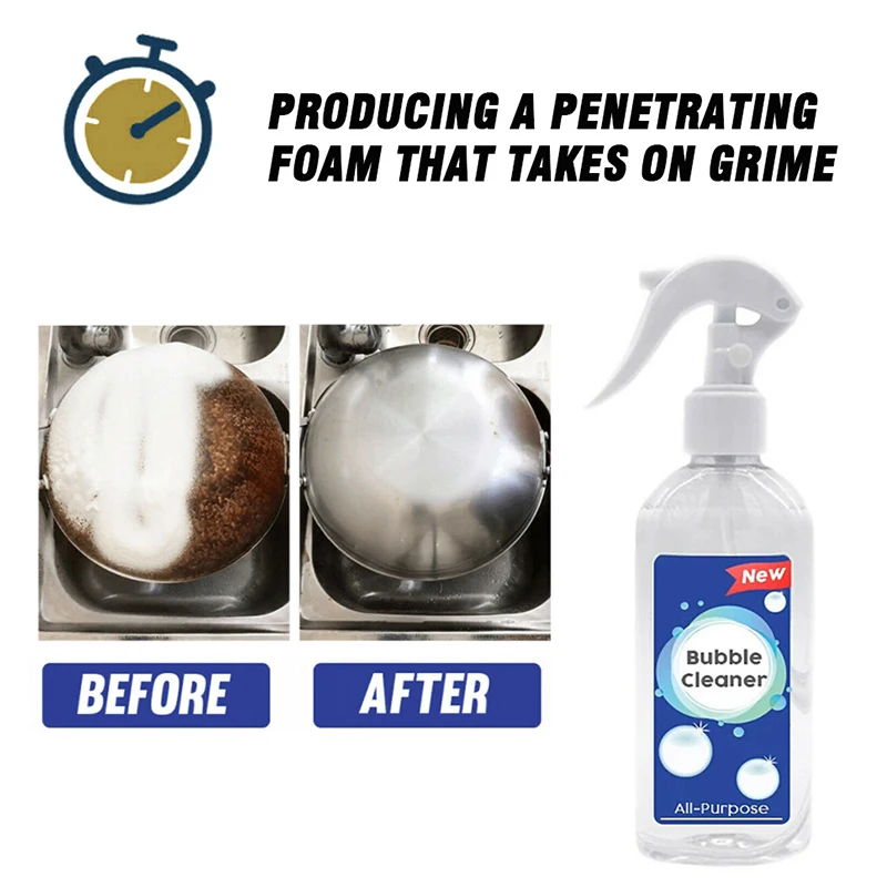 

Kitchen Grease Cleaner Rust Remove Multi-Purpose Foam Cleaner Bubble Cleaner Household Cleaning Tool Bubble Spray LKS99
