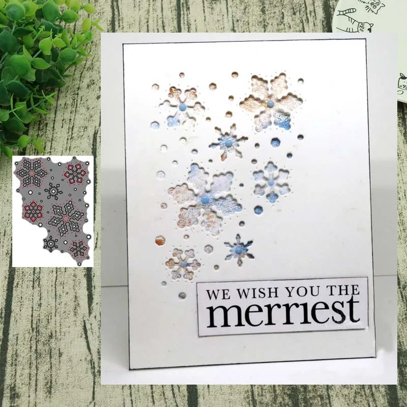 

Металлические пресс-формы Снежинка тисненый фон 2019 ремесла трафарет для «сделай сам» скрапбукинг бумага/фото карты Die