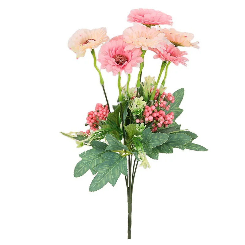 Искусственный букет хризантемы пластиковый искусственный цветок для свадебной