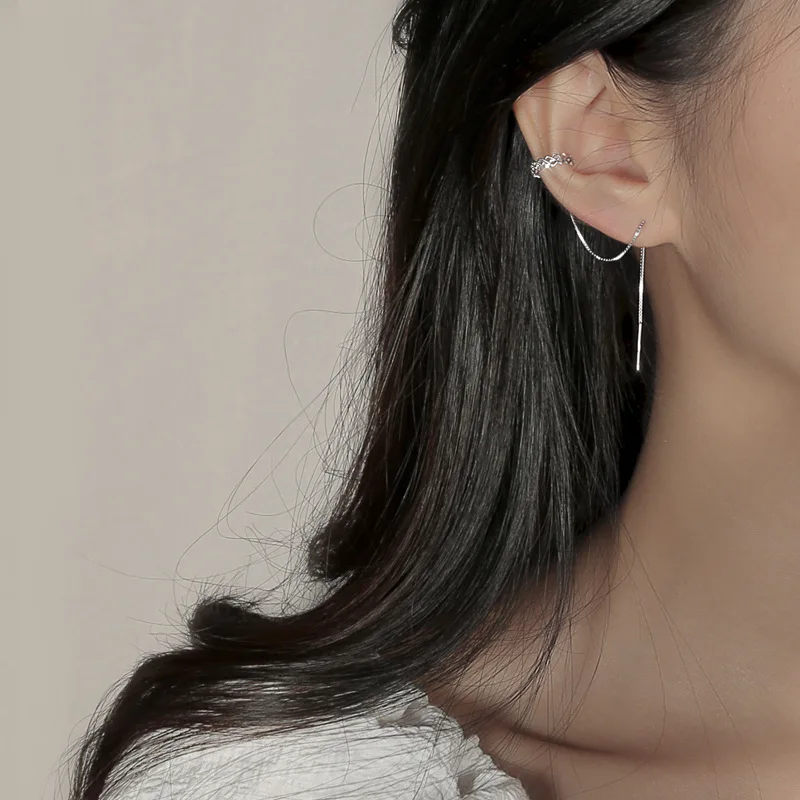

Fine Jewelry Luxury Cubic Zirconia Moon Drop Earrings for Girls and Women Fashion Diamond Long Dangle CZ Star Tassel Earring