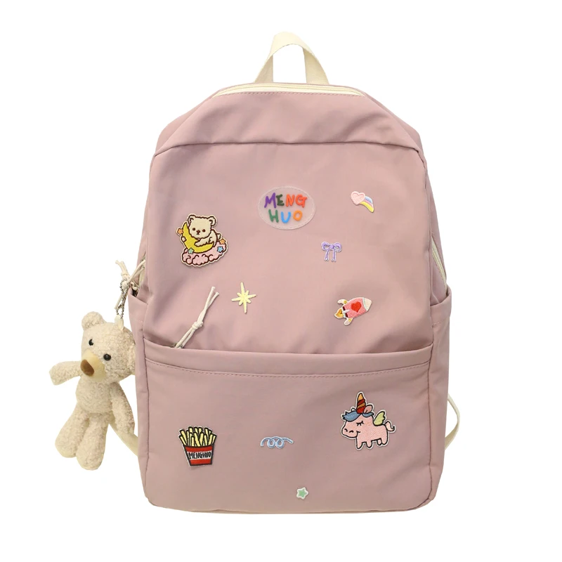 

Cute Campus Backpack Women Ins Student School Bags for Girls Harajuku Female Middle School Backpack Woman Korean Simple Bookbag