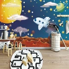 Пользовательские фото обои 3D Вселенная звездное небо мультфильмы обои для детской комнаты фон стены фрески Papel De Parede Infantil