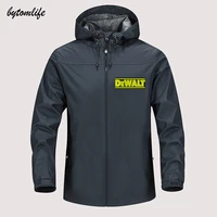 2021 hot sale dewalt fluorescent logo outdoor mountaineering windproof jacket hooded comfortable unisex fashion high quality