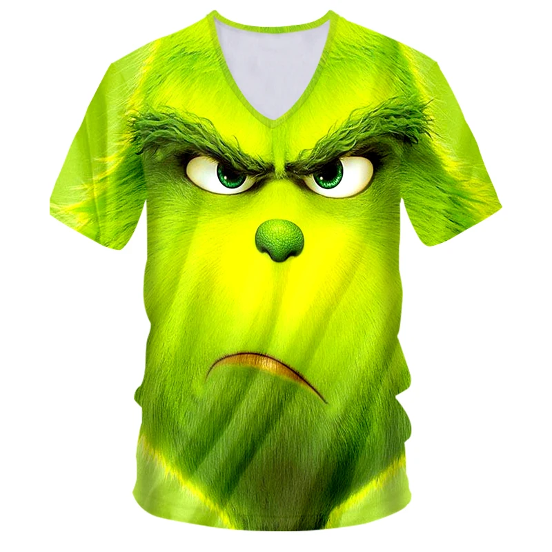 OGKB New 2019 summer Fashion Men / Women movie Green monster V-neck t shirt Anime 3D Printed casual T shirts | Мужская одежда