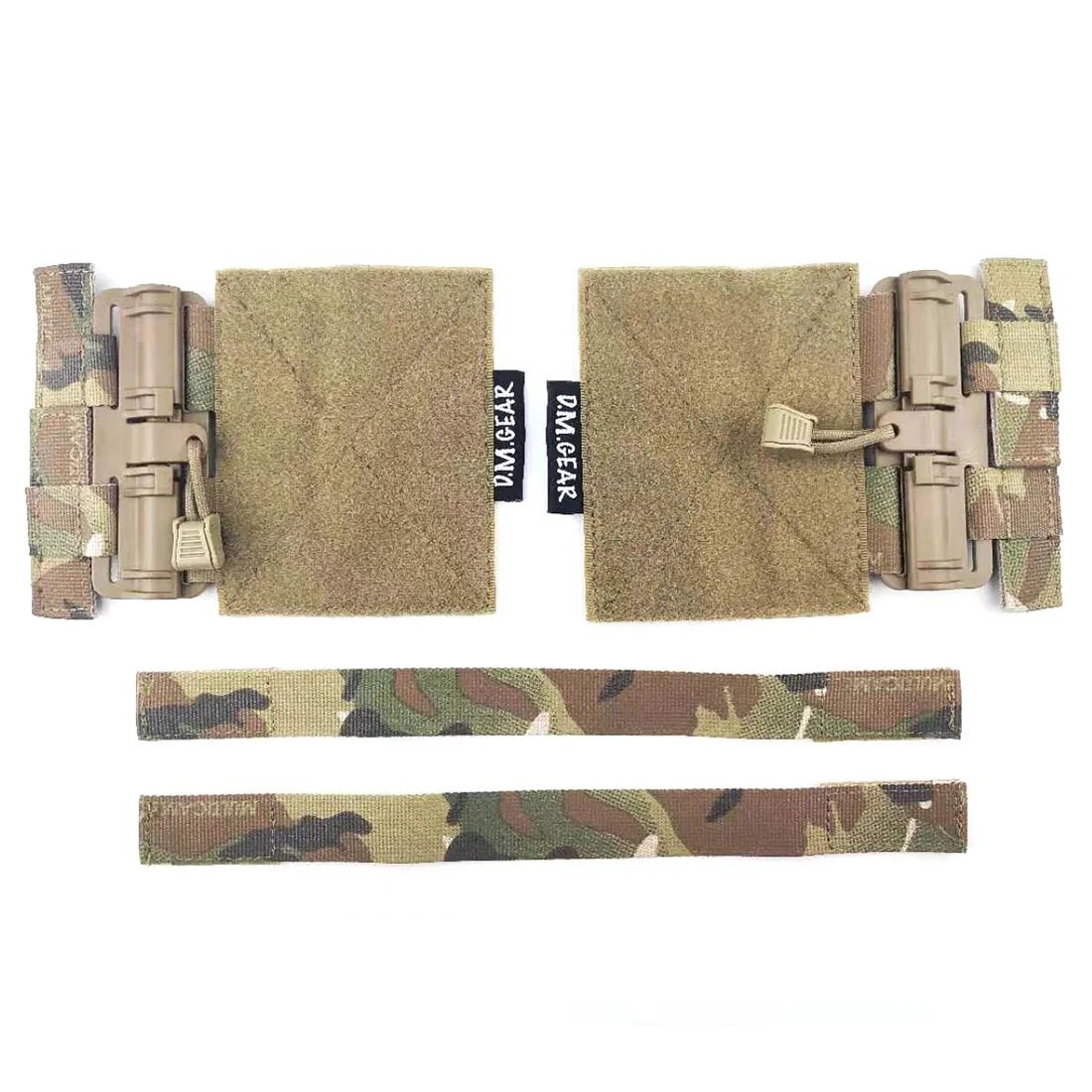 

2Pcs Tactical Vest Tubes Universal Molle Quick Release Buckle - MC