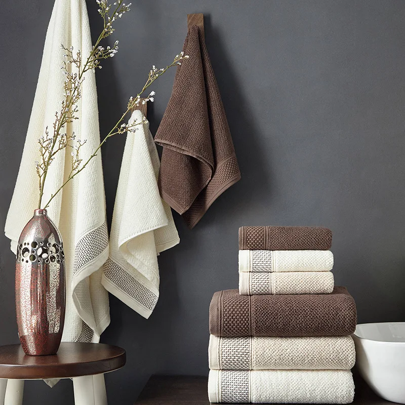 Быстросохнущее полотенце из 100% хлопка высокого качества однотонное банное s