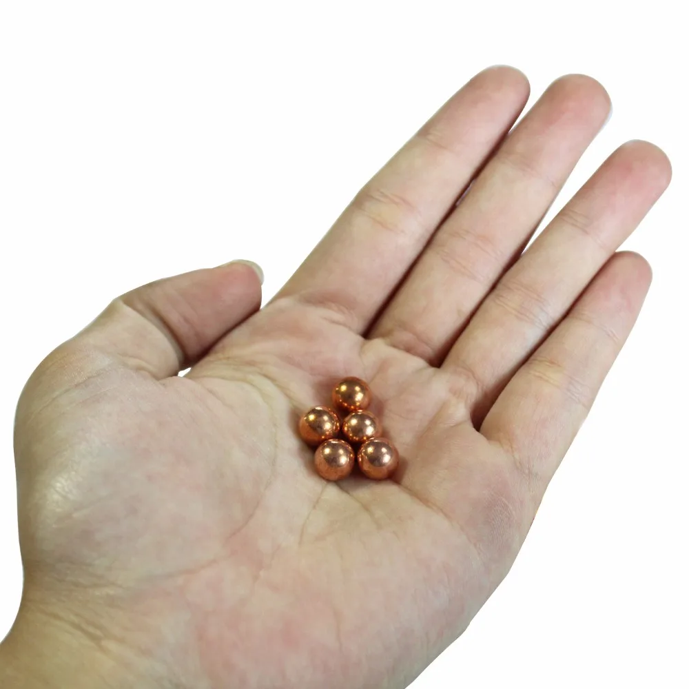 

50PCS Copper Plated Carbon Steel Ball for Bearing, Slingshot Hunting, Ammo Ball, 4.4mm Torlerance +-0.02mm