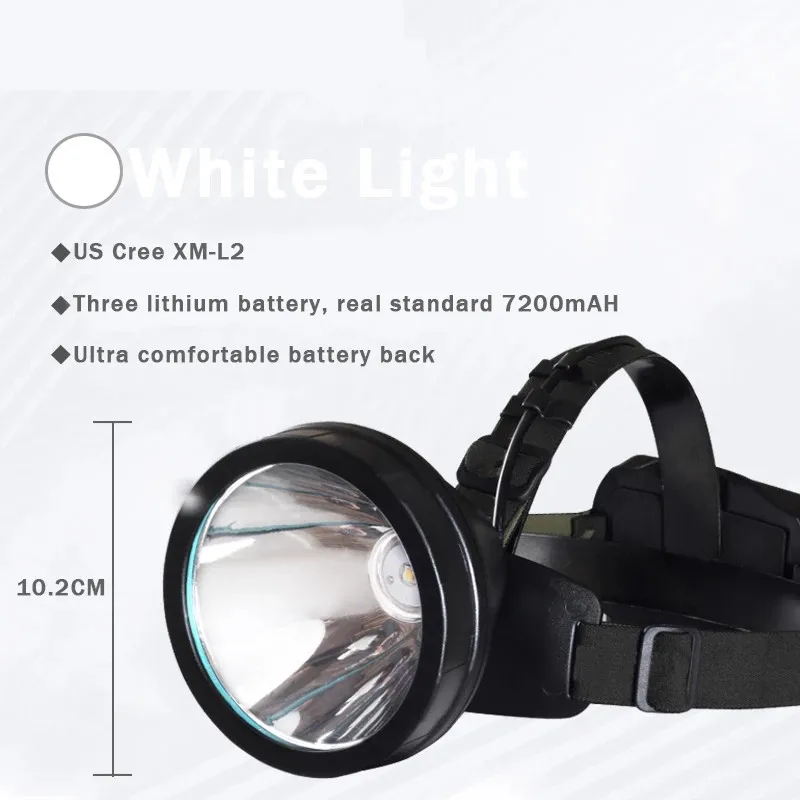 Яркий светодиодный налобный фонарь CREE T6 10 Вт для охоты рыбалки Походов Кемпинга