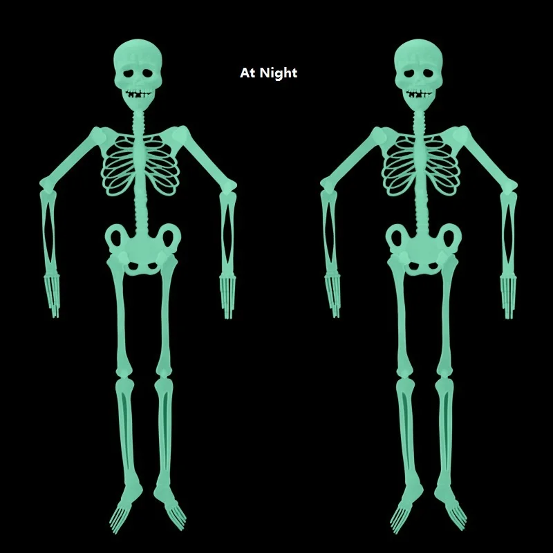 Подвижный светящийся реквизит-скелет 20/30/90 см украшения для вечеринки сделанные