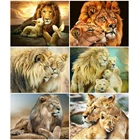 Картина по номерам для взрослых, картина AZQSD, Лев, животное, ручная роспись