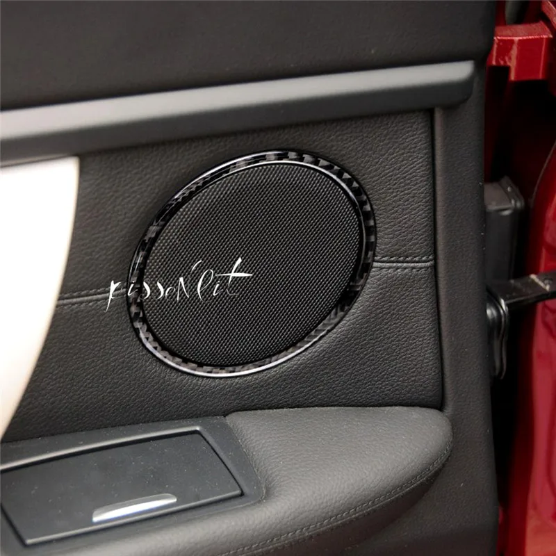 

Для Mercedes C Class W205 автомобильный Стайлинг из углеродного волокна Автомобильная дверь громкоговоритель Кольцо Внутренняя отделка наклейка C180...