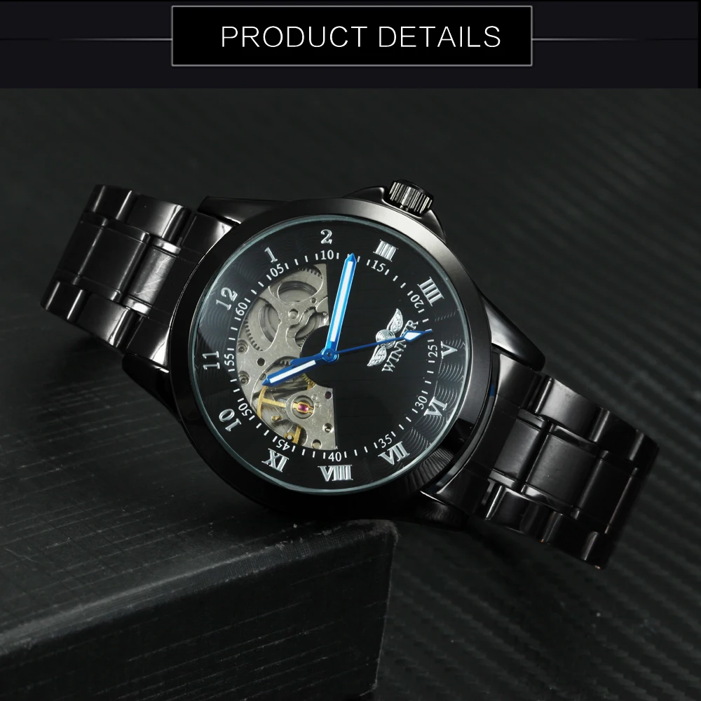 Часы наручные WINNER Мужские механические водонепроницаемые в стиле милитари 2019 |