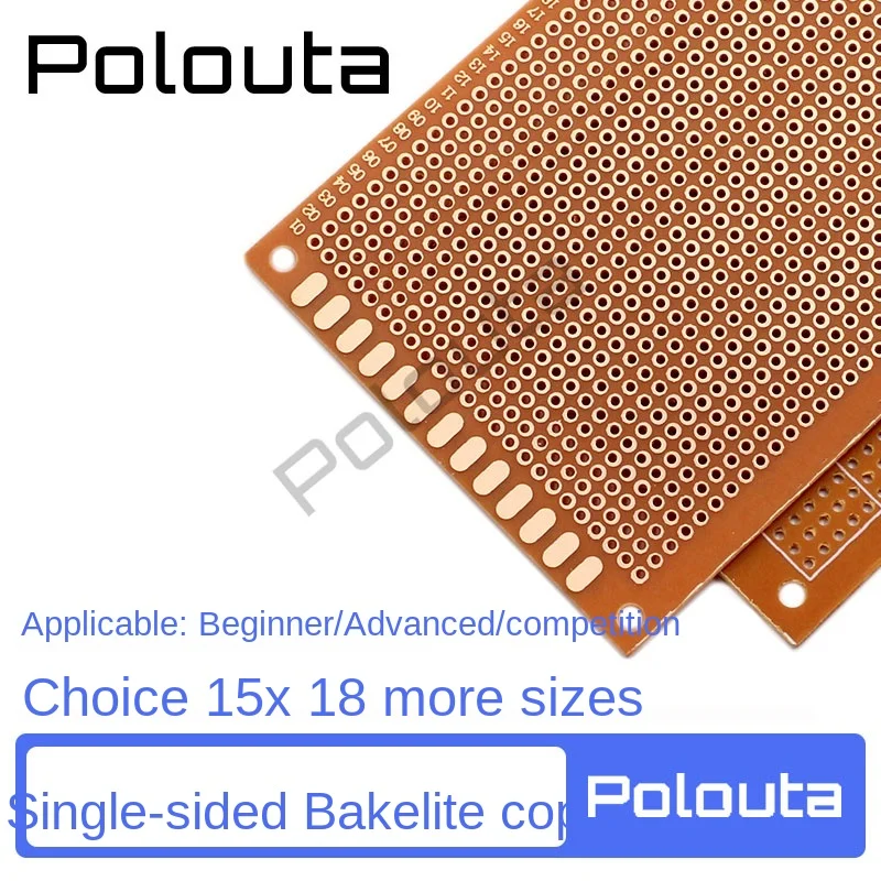 

5PCS 7*9 Polouta PCB Single-Sided Bakelite Copper Plating Rubber Sheet Universal Board 2.54mm Lanardo Arduino Pcb Prototype