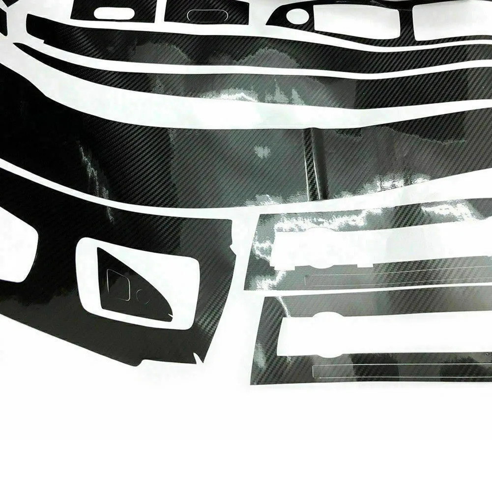 

5D Interior Sticker Accessory Black Car Carbon Fiber Decal Replacement