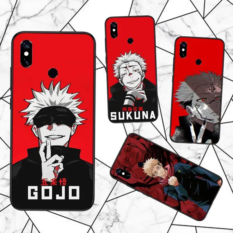 

Jujutsu Kaisen Gojou Satoru anime Phone Case For Xiaomi Redmi note 7 8 9 t s 10 A pro lite funda shell coque cover