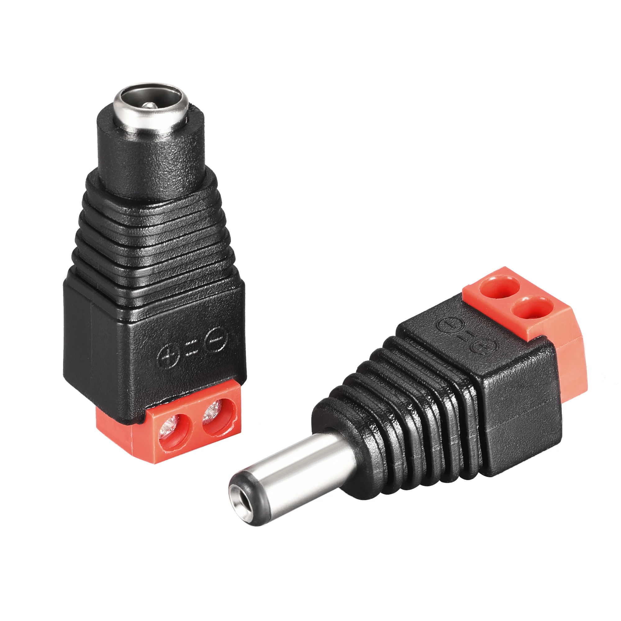 

Uxcell 6Pair 5.5x2.1mm DC Power Jack Plug Adapter Connector for LED Strip CCTV Camera Cable Wire Ends,Red