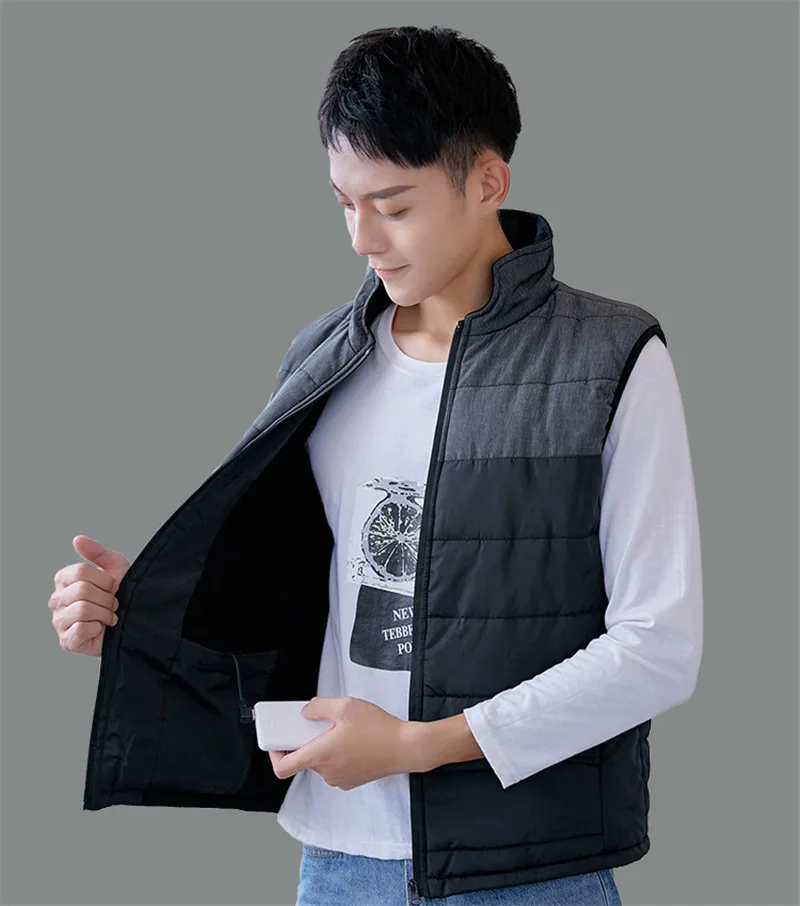 USB жилет с подогревом wo мужской/мужской зимнее пальто без рукавов теплая куртка