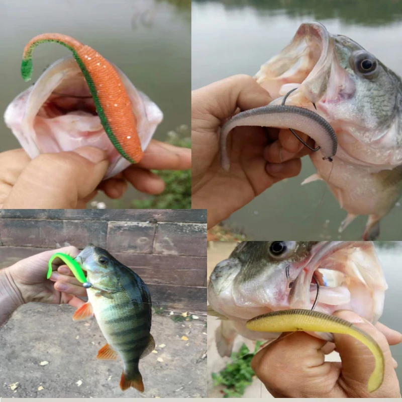 Фото ESFISHING приманка для морской рыбалки Shad Drive Shad 100 мм 8 шт. мягкие приманки, рыбалка силиконовая приманка для ловли форели щуки Zander №4