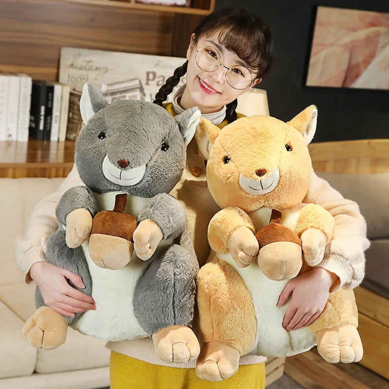 

Hot New Kawaii Squirrel Doll Plush Animal Stuffed Dolls Soft Squirrel Plush Toys Cute Mouse Soft Dolls for Kids Birthday Gift