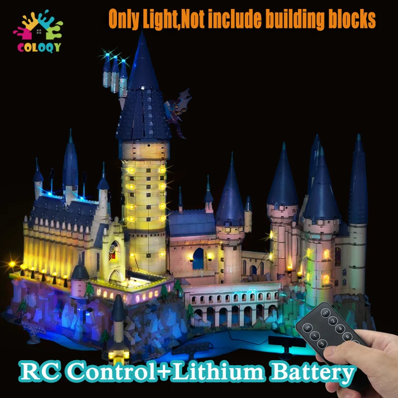 

COLOQY LED Light Set Compatible With 71043 MagicCastle Building Blocks RC control Lighting Toys For Children Christmas Gifts