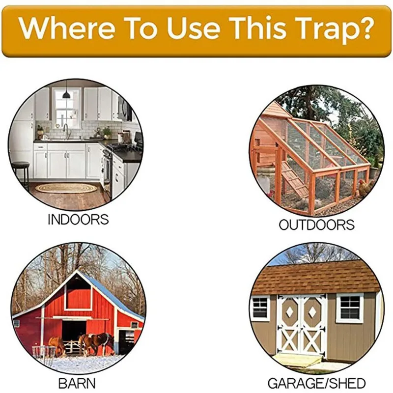Ловушка для мыши в дверном стиле с крышкой ведра крыса пластиковая откидная