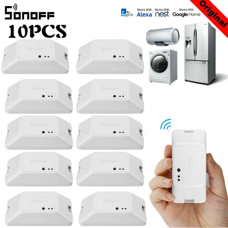 10 шт. SONOFF 433 RF/ Basic R3 умный дом WiFi переключатель/433 RF/LAN/голосовой пульт