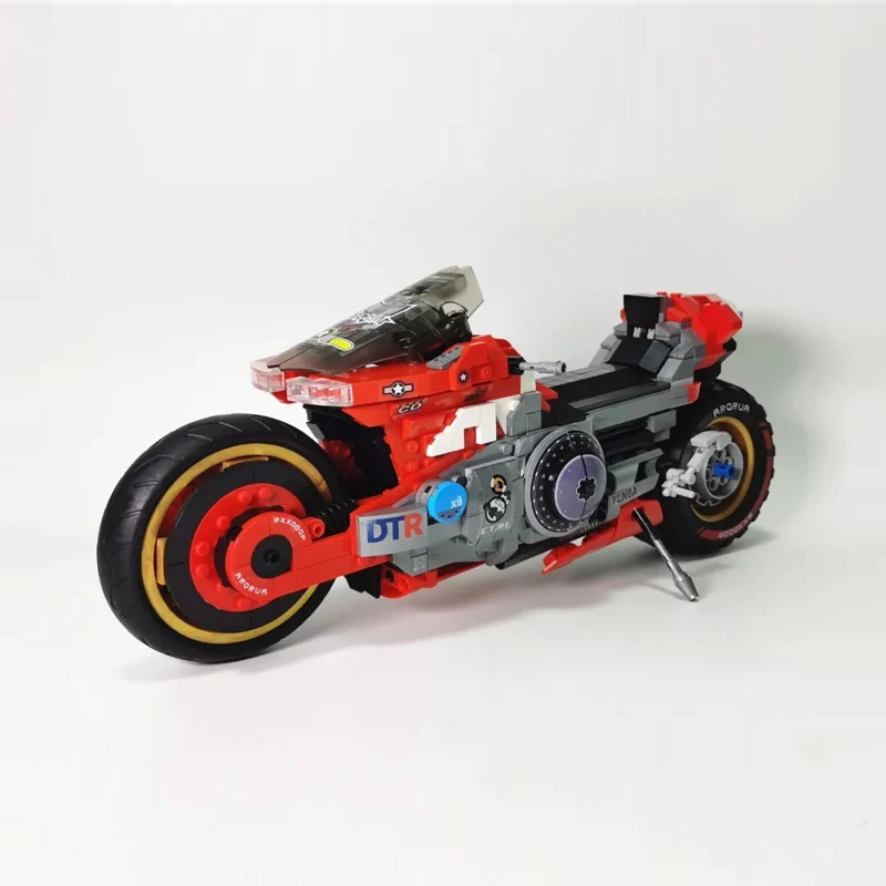 

2077 конструктор MOC Yaiba Кусанаги, мотоцикл, локомотив, машина, Сборная модель, игрушка для детей