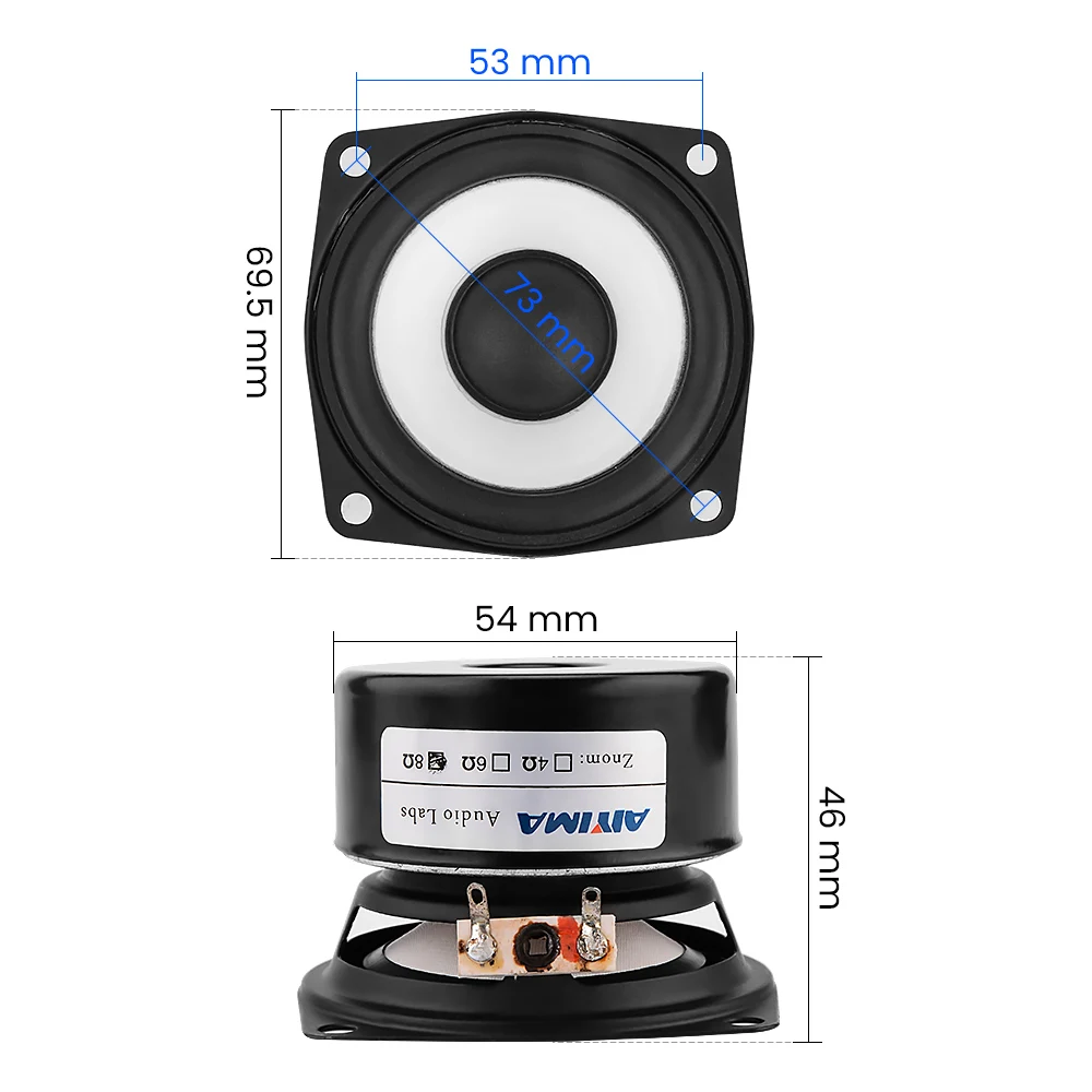AIYIMA 2 шт. 5 дюймовый Полнодиапазонный динамик колонка 4 8 Ohm15W Hi Fi усилитель s драйвер