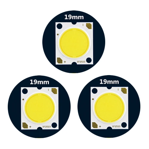 5Pcs Squared SMD 19mm COB White Light LED Lighting Source Beads For Track light Spotlight 10W/12W/15W/18W/20w/24W/30W/35W/40W | Освещение