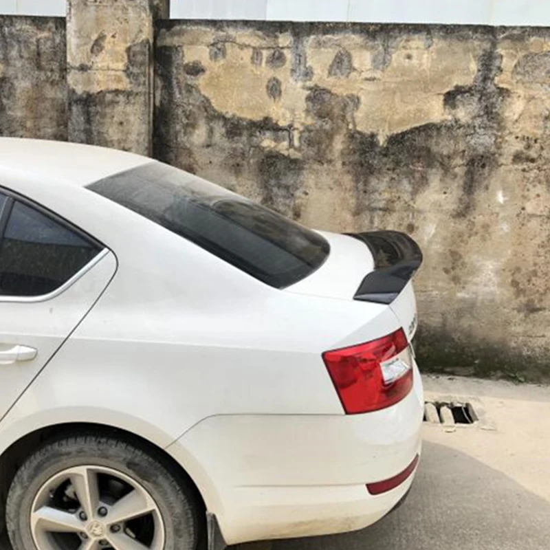 Чехол для Skoda Octavia задний спойлер из углеродного волокна с глянцевым покрытием