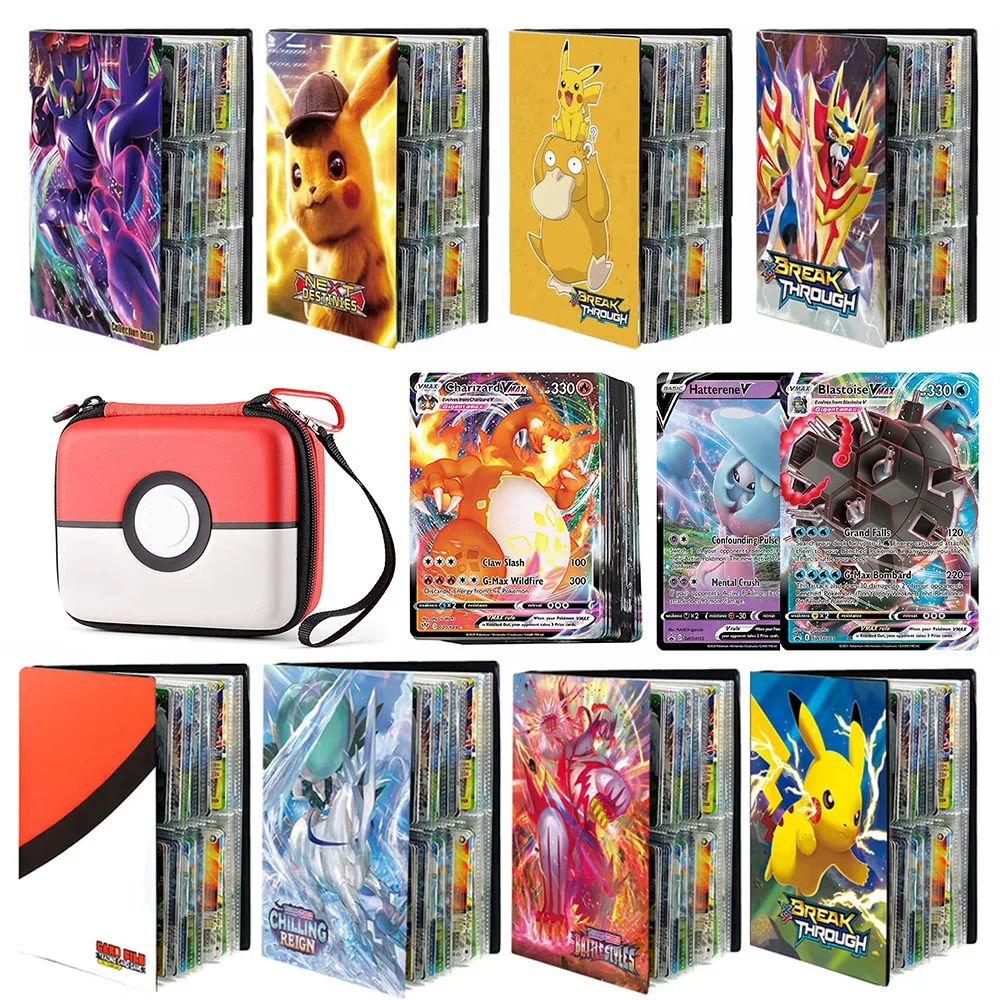 

Album Pokemon Cards Trading TCG Cards Storage Bag V VMAX MEGA Collection Holds Game Yugioh Card Shining Kids Toys Christmas Gift
