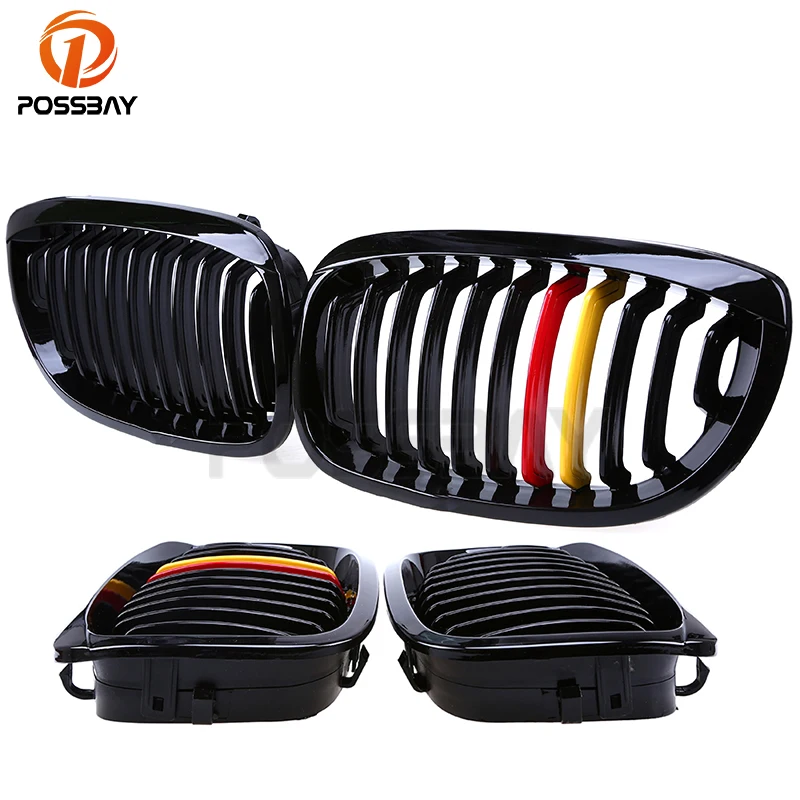 Posbay Глянец черный красный желтый Передняя Центральная решетка грили для BMW 3-Series