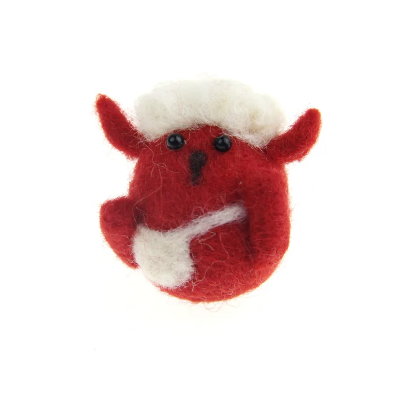 Red Sheep 1 шт. Zasy игла Шерсть Войлок Рождество мультфильмы ручной работы DIY колыбели - Цвет: Red Sheep