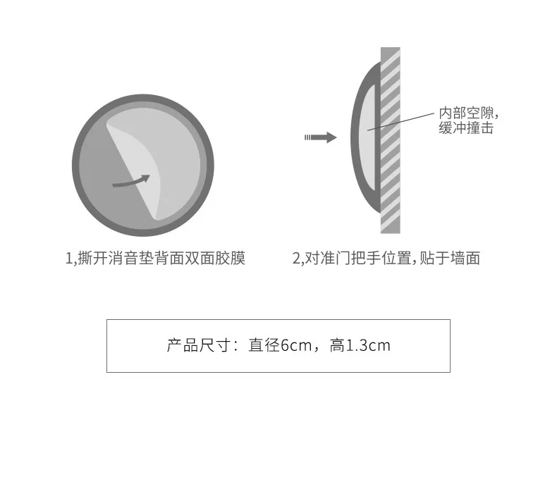 

Homeware door handle anti-collision door paste refrigerator anti-touch door lock door anti-bump protective cover pad