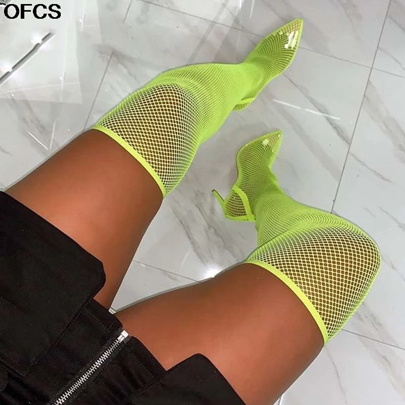 Пикантные сапоги высотой до бедра женские выше колена Новая Осенняя обувь на