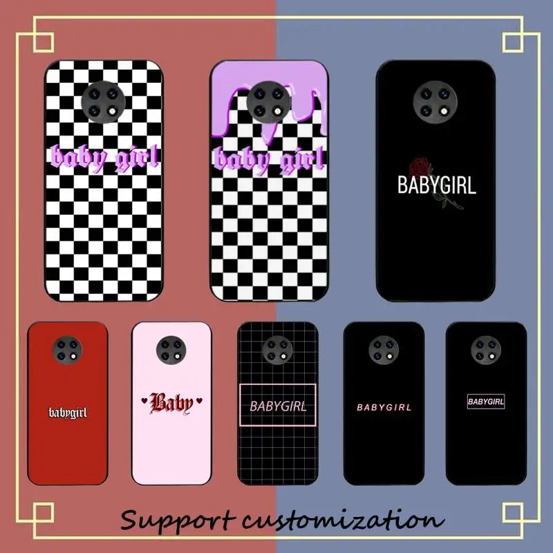 

BABY Babe babygirl honey line Text art Phone Case For Xiaomi Redmi Note8A 7 5 Note8pro 8T 9Pro TPU Coque for note6pro