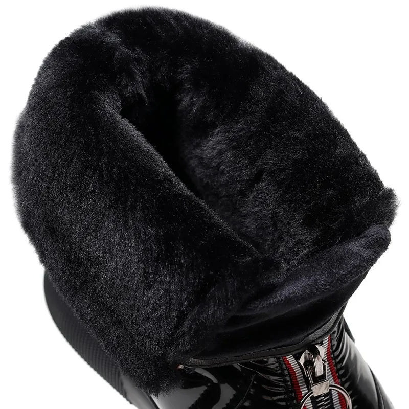 Женские зимние ботинки для девочек высокие толстая плюшевая Водонепроницаемая