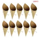 100 шт. креативный винтажный цилиндр из крафт-бумаги конусы-конфетти декор для свадебной вечеринки дропшиппинг