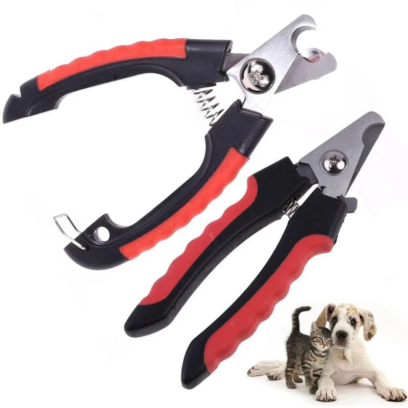 

Professional Pet Dog Nail Clipper Cutter Stainless Steel Grooming Scissors Clippers for Animals Cats with Lock Size S M