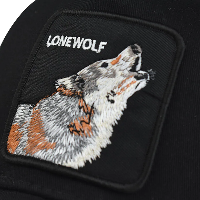 Модная бейсболка с нашивкой волка уличные дышащие сетчатые кепки козырьком