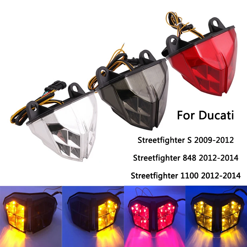 

Светодиодный задний фонарь для Ducati Streetfighter S Streetfighter 848 Streetfighter 1100 мотоциклетные стоп-сигналы поворотники плагин