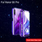 Роскошный Магнитный поглощающий чехол для Huawei Honor 9X Pro металлическая рамка двухсторонний стеклянный чехол Honor9X Pro защитный чехол для телефона