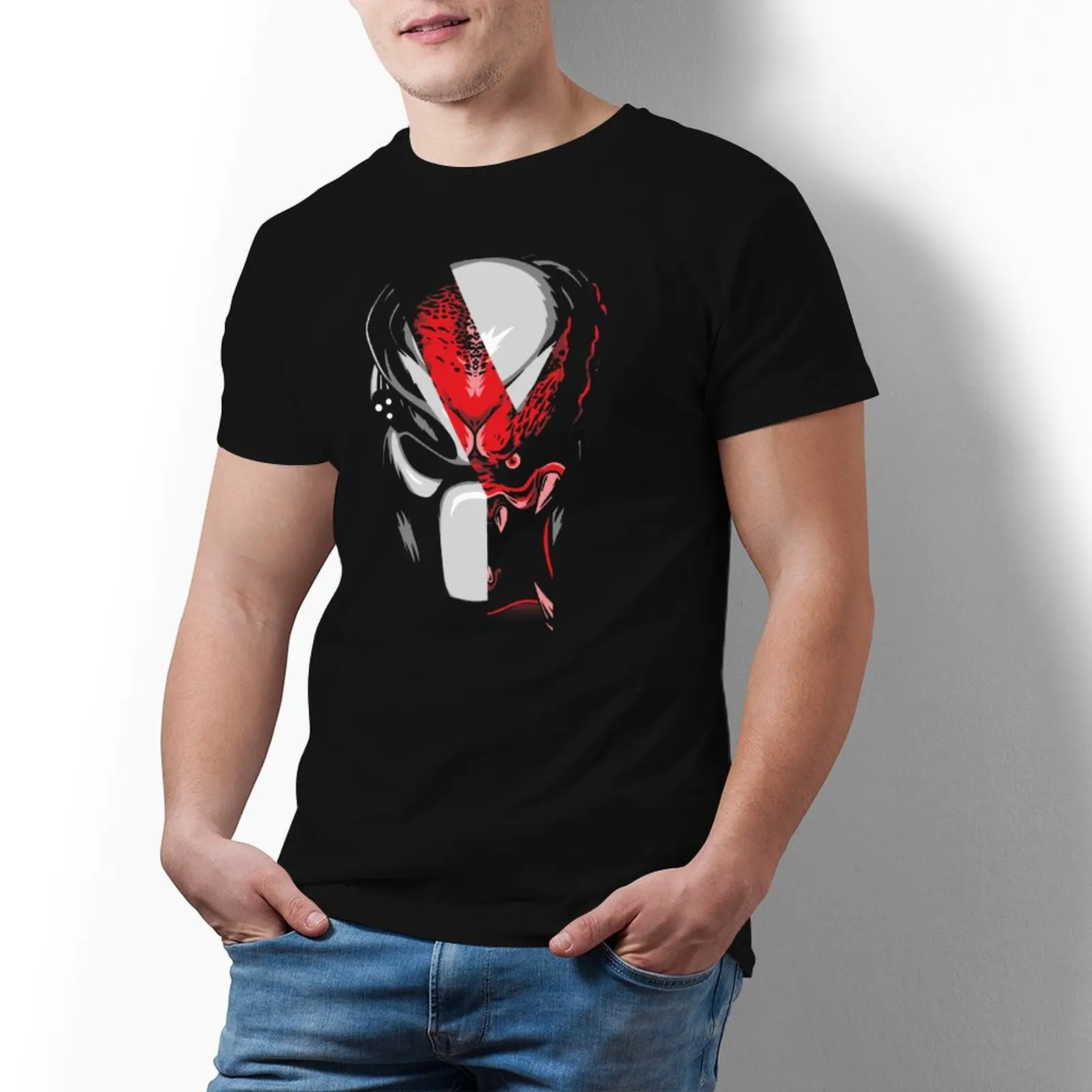 

Футболка мужская оверсайз с изображением хищников будущего, милого триллера научной фантастики, 100 хлопок